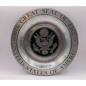 Old Mill Ent Lancaster PA Great Seal of the United States Cast Metal Plate 8.25"